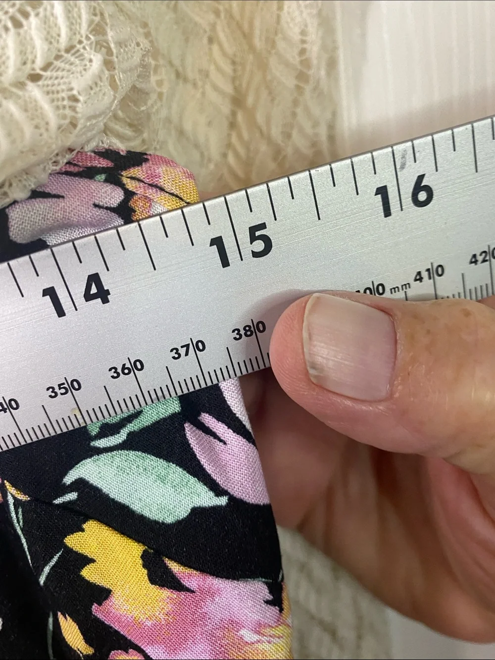 As U Wish Black Floral Mini Dress with Cream Knit Shruge Size Small.